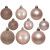 Набор новогодних шаров "Микс с блестками" розовые 022937 купить в Минске