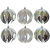 Набор из 6 пластиковых шаров 10 см серебро 1190 купить в Минске