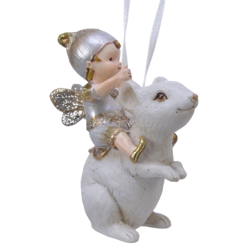 Елочная игрушка "Фея на мышке" 8 см 530743-2 купить в Минске