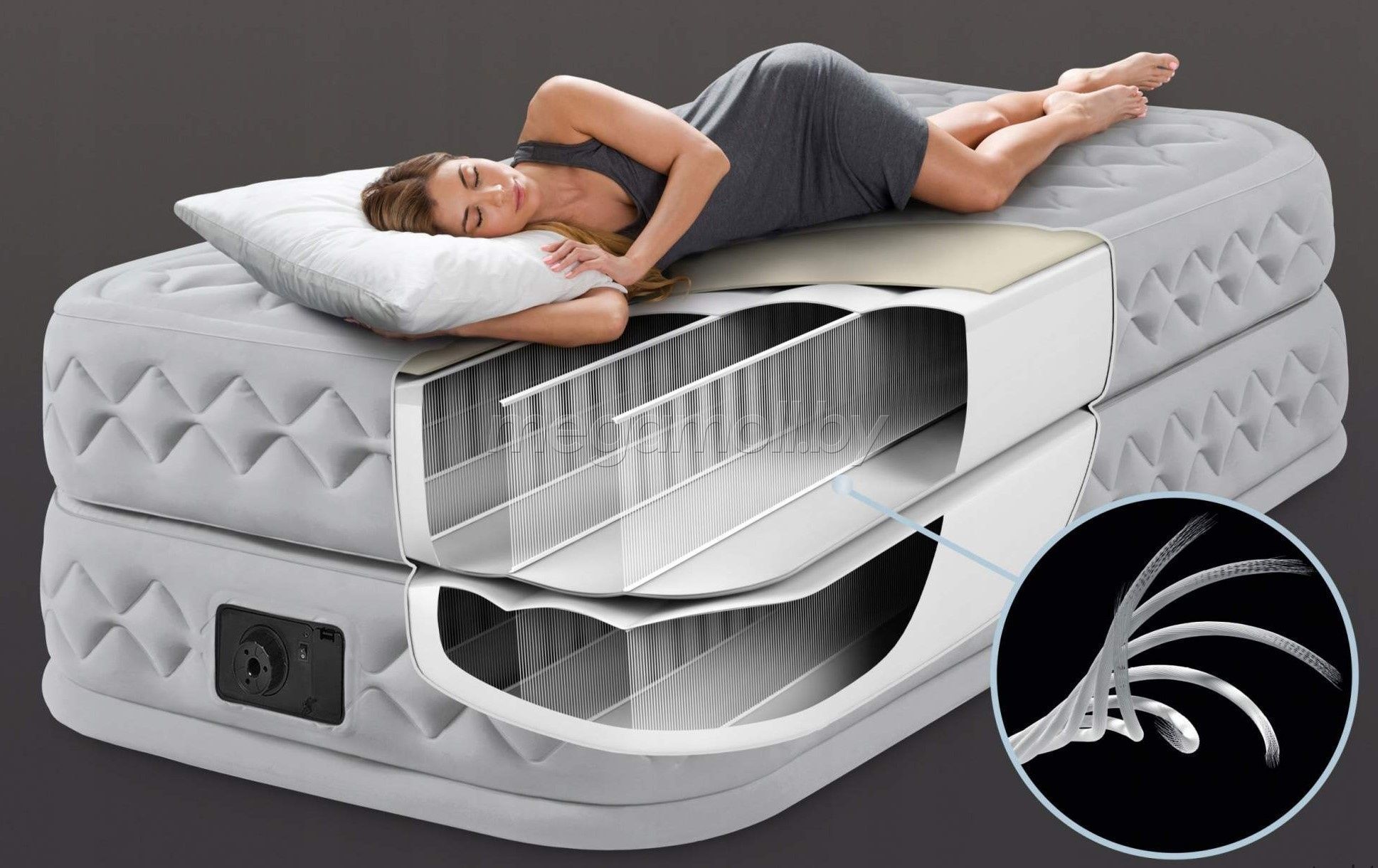 Надувная кровать intex supreme air flow