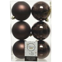 Набор новогодних шаров 8 см шоколад 022055