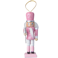 Елочная игрушка Щелкунчик 3,2x3,2x13 см розовый 2169-4