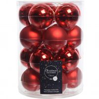 Набор новогодних шаров 6 см красные 140226