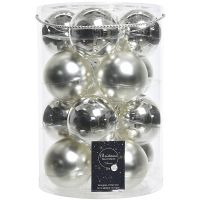 Набор новогодних шаров 6 см серебро 140220