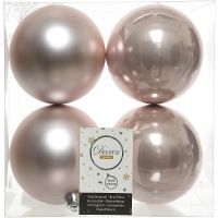 Набор новогодних шаров 10 см розовые 022215