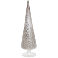 Стеклянная новогодняя елка с кристаллами 25 см 8789