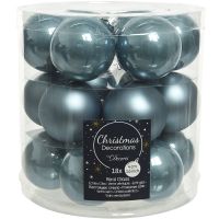 Набор новогодних шаров 4 см голубые 010489
