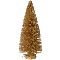 Декоративная рождественская елка 6,5x6,5x15 золото 1877-1