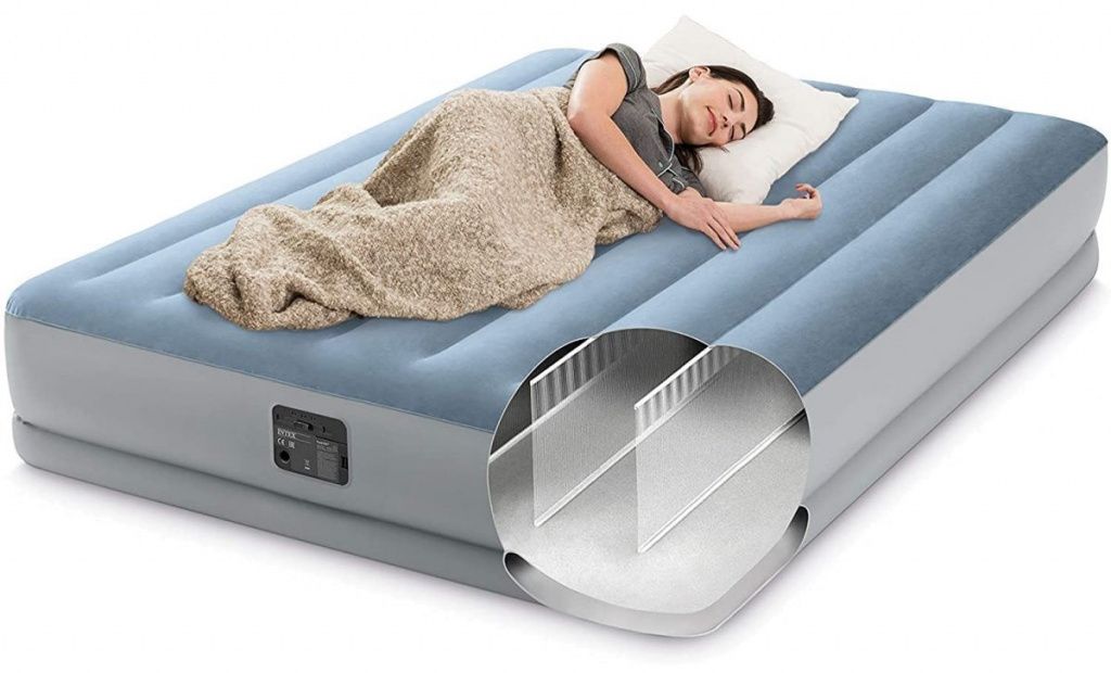 Надувная кровать Intex 64168 Dura Beam Raised Comfort 152x203x36 см