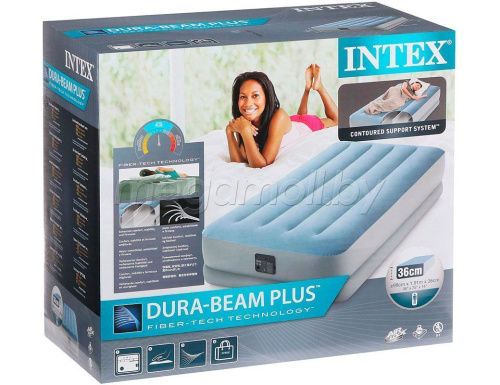 Надувная кровать Intex 64166 Dura Beam Raised Comfort 99x191x36 см  купить в Минске