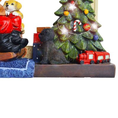Новогодняя статуэтка на батарейках "Камин с Дедом Морозом и елкой" 27,5x8,5x29 см 4331 купить в Минске
