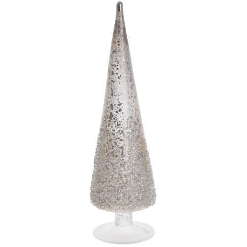 Стеклянная новогодняя елка с кристаллами 14 см 8828