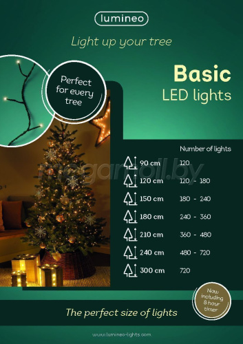 Гирлянда новогодняя LUMINEO Basic 360 Led 27 м 494177 купить в Минске