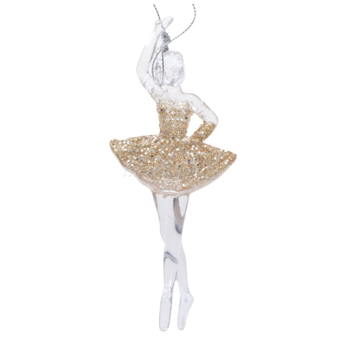Елочная подвеска "Балерина" золотая 14 см 2071 купить в Минске