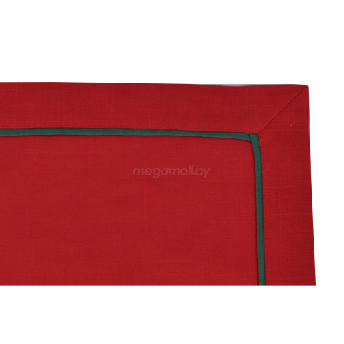 Новогодняя дорожка на стол красная с зеленой отделкой 40x140 см 702 купить в Минске