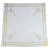 Новогодняя скатерть белая с золотыми елками 140x270 см 266