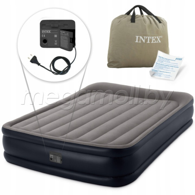 Надувная кровать Intex 64136 Deluxe Pillow Rest Reised Bed 152x203x42 см  купить в Минске