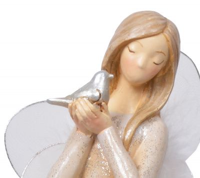Новогодняя статуэтка "Лесной ангел с птицей" 15x10x33 см 4621 купить в Минске
