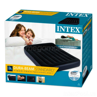 Надувной матрас Intex 64148 Pillow Rest 137x191x25 см с насосом  купить в Минске