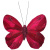 Бабочка на клипсе темно-розовая 11,5 см 1308