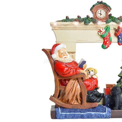 Новогодняя статуэтка на батарейках "Камин с Дедом Морозом и елкой" 27,5x8,5x29 см 4331 купить в Минске