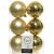 Набор новогодних шаров 8 см золото 022050