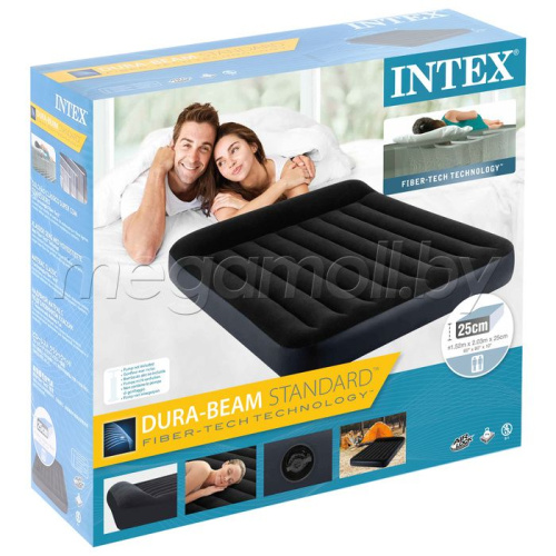 Надувной матрас Intex 64143 Pillow Rest 152х203х25 см  купить в Минске