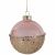 Новогодний шар розовый с декором 8x6,5x12 см 7430-3