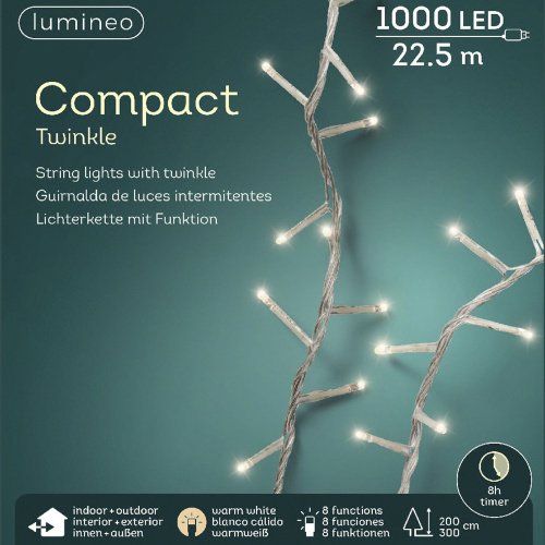 Гирлянда новогодняя LUMINEO Compact 1000 Led 22,5 м 495388