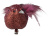 Птичка на клипсе с бордовым хвостом 22 см 2240 купить в Минске