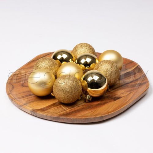 Набор новогодних шаров 6 см золото 023263 купить в Минске