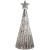 Стеклянная новогодняя елка гофрированная с подсветкой  7,5x18 см 8482