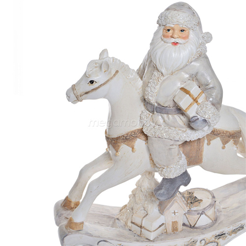 Новогодняя статуэтка "Дед мороз на лошадке" 25x7x30 см 7365 купить в Минске