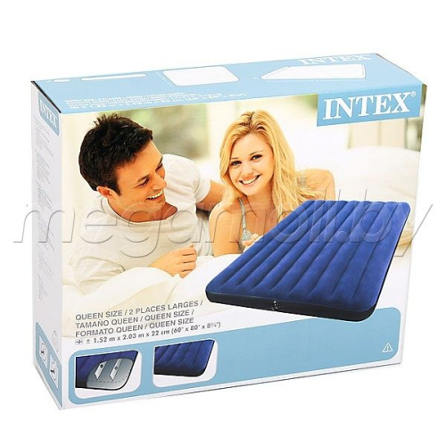 Надувной матрас Intex 68759 Classic Downy Bed 152x203x22  купить в Минске