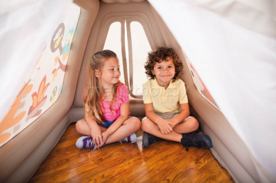 Детская игровая надувная палатка (домик) Intex 48634 Звериный лагерь купить в Минске