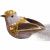 Птичка золотая на клипсе с бежевыми перьями 22 см 5164 купить в Минске