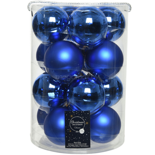 Набор новогодних шаров, 8 см роял голубой 140760 купить в Минске