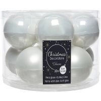 Набор новогодних шаров 6 см белые 140135