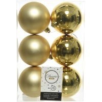 Набор новогодних шаров 8 см золото 022050