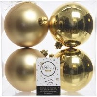 Набор новогодних шаров 10 см золото 022165