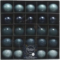 Набор новогодних шаров 3 см голубые 016209