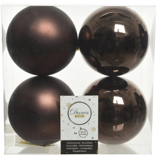 Набор новогодних шаров 10 см шоколад 022207