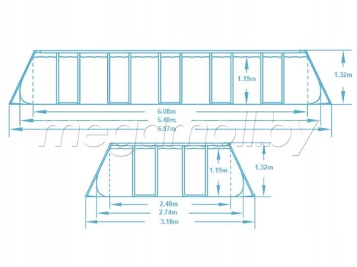 Бассейн каркасный Bestway 5611Z Power Steel 640x274x132 см купить в Минске